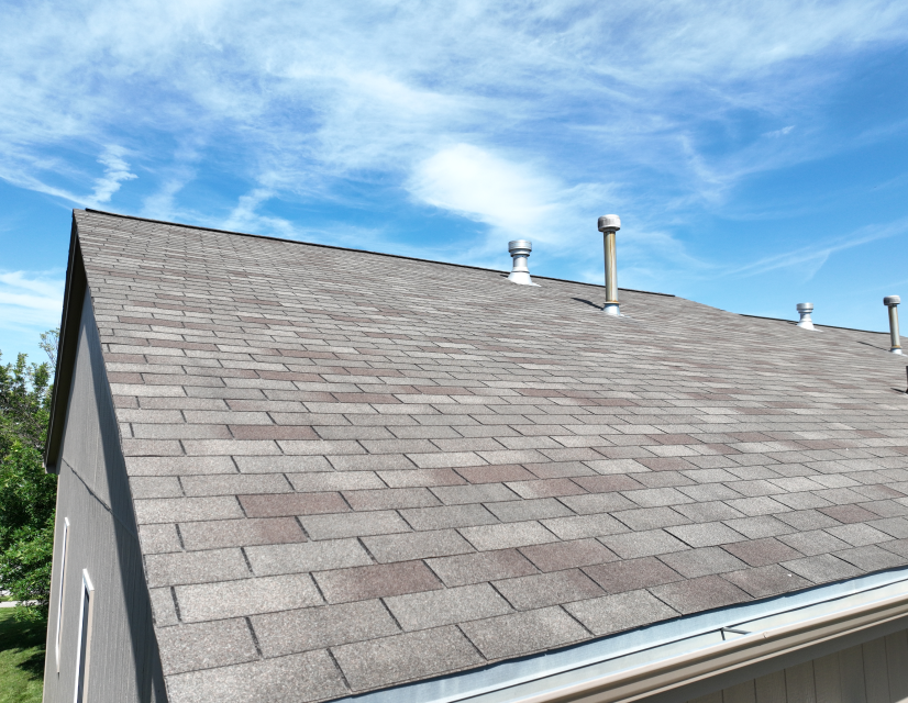 Close up of brand new roof.